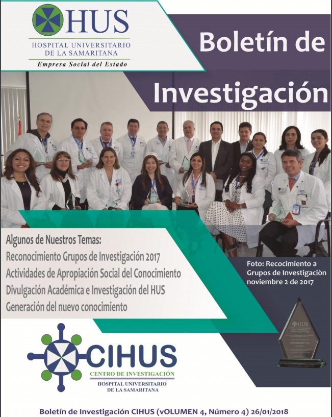 Boletín CIHUS Volumen 4 Portada 2018